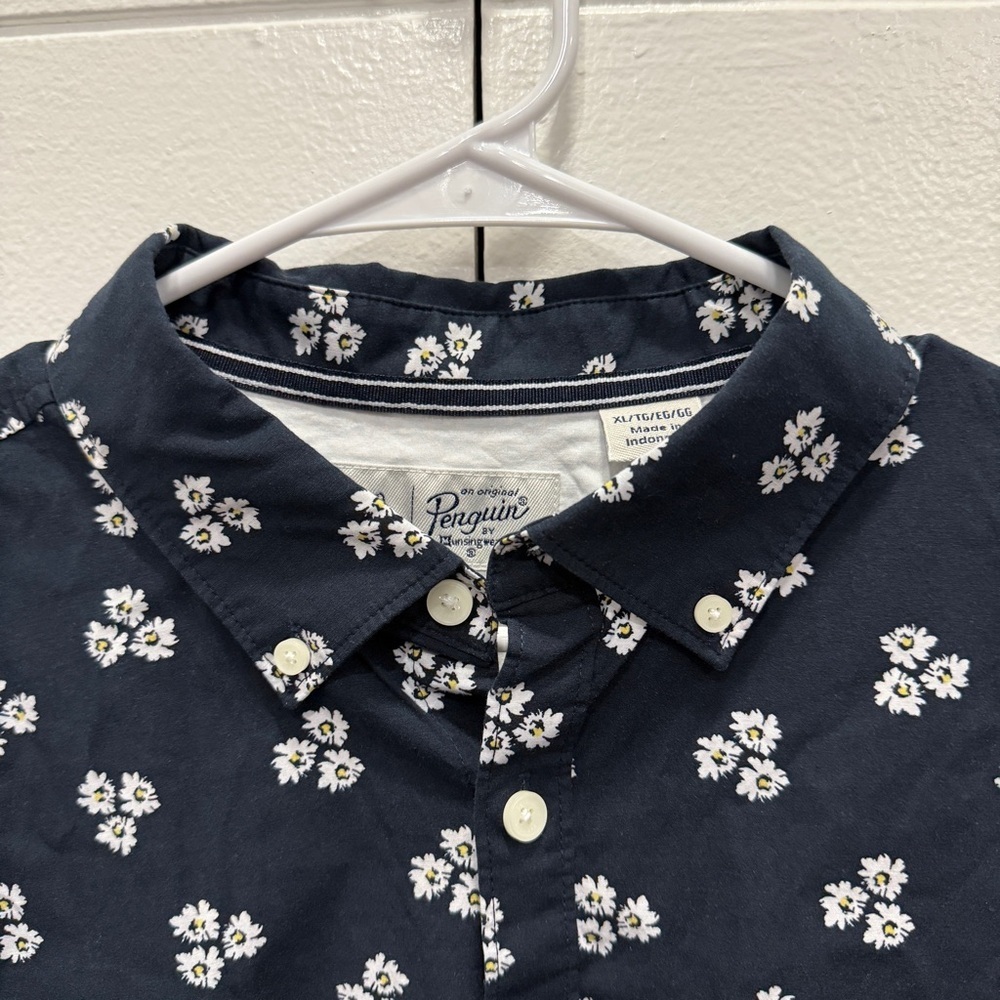 An Original Penguin by Munsingwear Blue Flower Button Down Long Sleeve - Picture 6 of 13